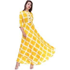 Indian Women's Checks Cotton Kurti Top