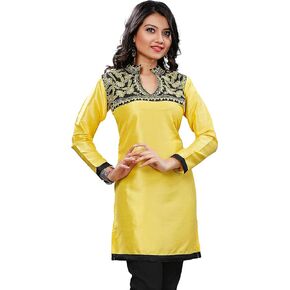 Maple Clothing Short Kurti Indian Tunic Top Women's Embroidered India Apparel