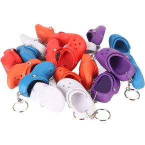 Halloween Gifts Matching Couples Stuff Slipper Keychain, 20Pcs Silicone Shoe Keychain for Wife Husband Him Her Cat Lover Fiancée Anniversary Birthday Wedding Present Keyring Key Chains Cute