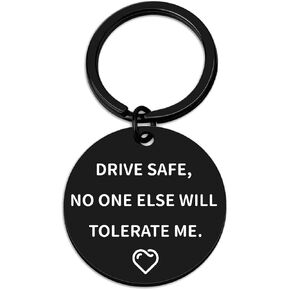 Drive Safe Keychain for Boyfriend Him I Love You Gifts from Girlfriend Cute Christmas Gifts for Men Husband Valentines Birthday Gifts for Her Wife Women Couple Wedding Gifts for New Driver Fiance in Saudi Arabia