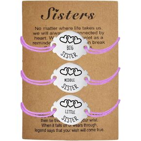 LinnaLove Handmade Friendship Bracelet with Mantra Quote - Great Birthday or Christmas Gift for Best Friend or Sister