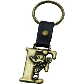 Mickey Mouse Letter F Disney Brass Keychain