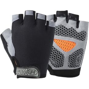 FUDOSAN Cycling Gloves Touchscreen Gym Workout Gloves Breathable Non-Slip Thin Fitness Gloves for Training, Exercise, Weightlifting Hanging, Rowing, Biking for Men Women