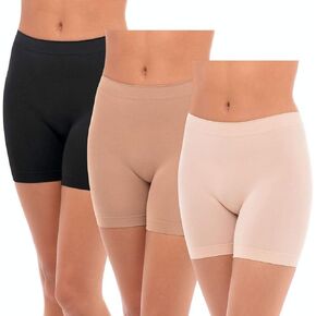 Rene Rofe 3 Pack Womens Slip Shorts Comfortable Seamless Smooth Slip Shorts for Under Dresses