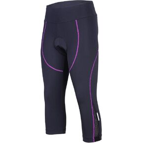 بنطلون نسائي لركوب الدراجات مبطن 3D ضيق مضغوط، سروال طويل لركوب الدراجات مع حزام عريض in Kuwait