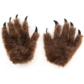 elope Brown Wolf Animal Costume Paws for Adults and Kids