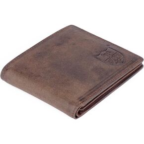 LENTHER BULLS® Wallet for Men-Genuine Leather RFID Blocking Bifold Stylish Wallet 2 ID Window |Slim Minimalist Front Pocket |leather wallets |brown wallet.