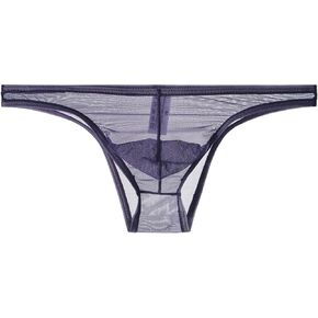 Men's Strings Thongs Briefs Men Transparen Thin Mesh Half Wrapped Hip Triangle Low Waist Sexy Briefs Underwear