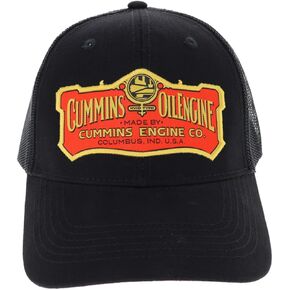 Cummins Hat Vintage Baseball Cap 1919 Logo Snapback Trucker Hats for Men Wome,Mesh Snapback Cap, Brown