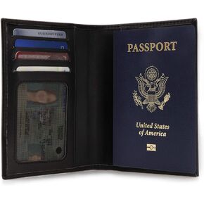 Otto Angelino Leather Passport Wallet - RFID Blocking - Unisex