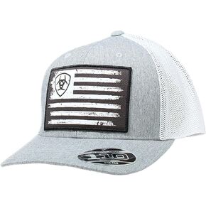 ARIAT Men's Flexfit 110 Flag Snapback, Grey, Grey, One size