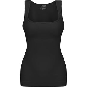 Tummy Control Shapewear Compression Tank Tops for Women Seamless Square Neck Body Shaper Camisole
