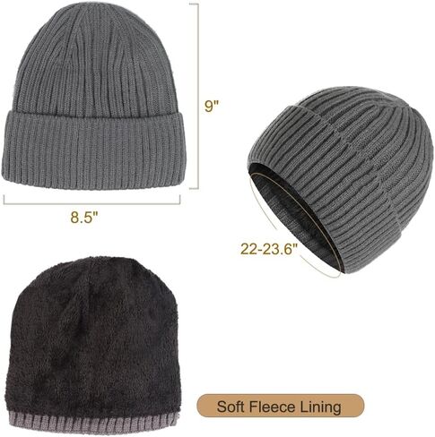 KRATARC الشتاء البارد النساء الرجال وشاح دافئ قبعة صغيرة مجموعة محبوك الصوف للجنسين in Kuwait