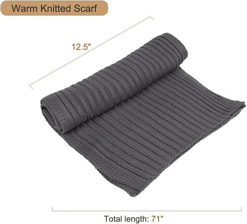 KRATARC الشتاء البارد النساء الرجال وشاح دافئ قبعة صغيرة مجموعة محبوك الصوف للجنسين in Kuwait