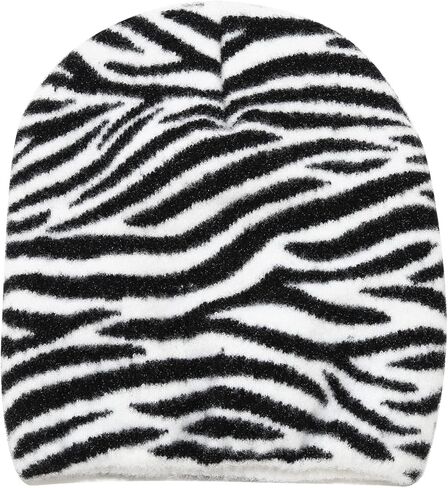 جويليف Zebra Print Beanie Hat أبيض in Kuwait