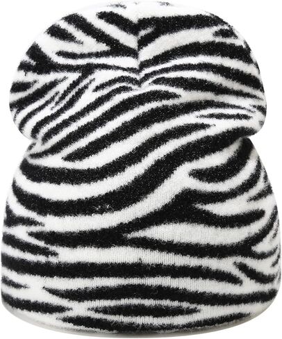 جويليف Zebra Print Beanie Hat أبيض in Kuwait