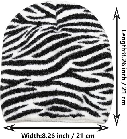 جويليف Zebra Print Beanie Hat أبيض in Kuwait