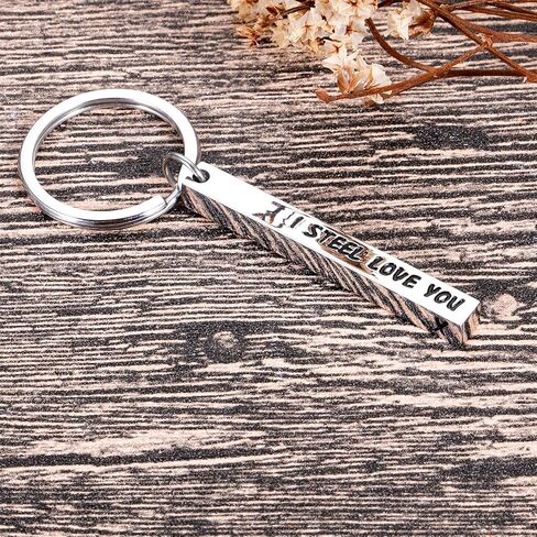 Stocking Stuffer Valentines Gifts for Him 11 Year Anniversary Keychain for Boyfriend Husband Him from Wife Girlfriend Birthday Gifts for Couple Men 11 Anniversary Steel Wedding Gifts Christmas 1 Pc in Saudi Arabia