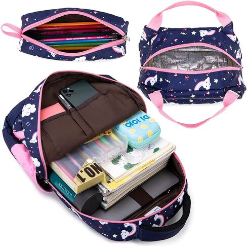 Meisohua Girls School Backpack Set Unicorn Backpack Lightweight Kids School Bookbag Girls Casual Daypack in Kuwait