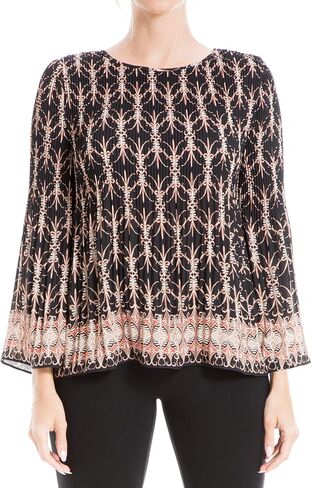 Max Studio Women's Crepe Pleated Blouse in Saudi Arabia