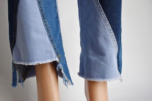 Yimulli Women Straight Leg High Waist Patch Jeans Pants Stretchy Y2K Boyfriend in Saudi Arabia