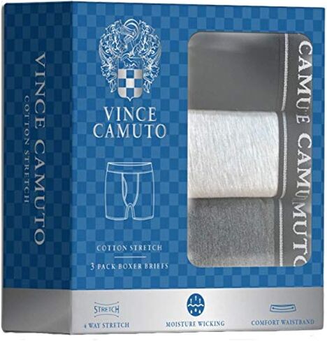 بوكسر رجالي من Vince Camuto مصنوع من القطن القابل للتمدد، عبوة متعددة، قطعتين in Saudi Arabia