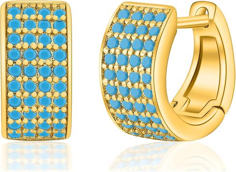 Hoop Earrings For Women Girl,Mini Lightweight Chunky Pave Helix Cartilage Huggie Earring in Saudi Arabia