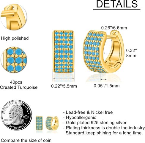 Hoop Earrings For Women Girl,Mini Lightweight Chunky Pave Helix Cartilage Huggie Earring in Saudi Arabia