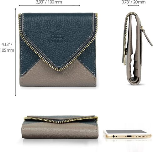 محفظة Otto Angelino من الجلد الطبيعي على شكل ظرف - حجب RFID - للجنسين in Kuwait