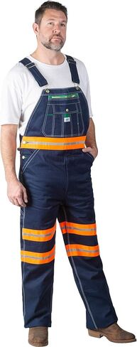 Liberty mens Hi-vis Bib overalls and coveralls workwear apparel, Hi-vis Orange, 40W x 32L US in Saudi Arabia