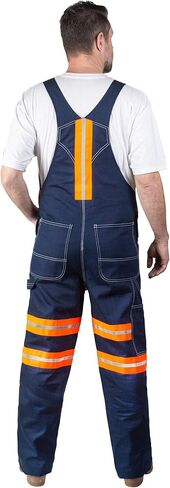 Liberty mens Hi-vis Bib overalls and coveralls workwear apparel, Hi-vis Orange, 40W x 32L US in Saudi Arabia