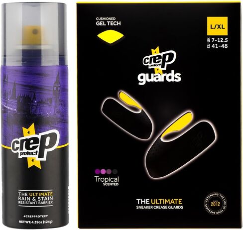 بخاخ حماية الأحذية Crep Protect وواقي تجاعيد الأحذية الرياضية - كبير - الولايات المتحدة: 8-13.5 in Kuwait