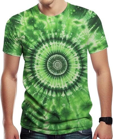 للجنسين التعادل صبغ تي شيرت الجدة الملونة تي شيرت للرجال النساء الصيف المطبوعة المحملة in Kuwait