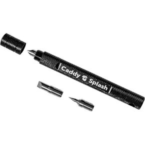 Caddy Splash Golf Club Groove Sharpener Tool - 3-in-1 Golf Club Cleaner for Wedge, Iron - Oblique, Straight, Spike Replacement Tips for U & V Grooves - Aluminum-Alloy Shaft, Heat-Treated Steel