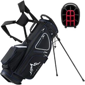 14 Way Golf Stand Bag, Golf Bags for Men with Stand, Top Dividers Ergonomic with 10 Pockets Golf Club Bags
