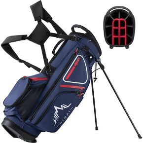 14 Way Golf Stand Bag, Golf Bags for Men with Stand, Top Dividers Ergonomic with 10 Pockets Golf Club Bags