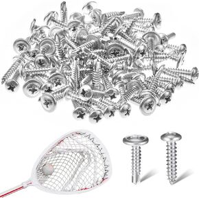 100 Pcs Lacrosse Screws Self Tapping Lacrosse Shaft Screw Stainless Steel Lacrosse Head Screws for Lacrosse Sticks and Heads