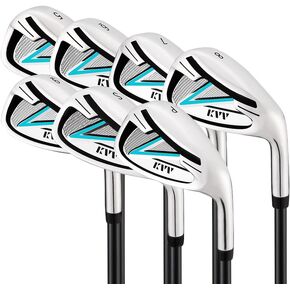 KVV Premium Golf Irons Set for Women 7 Piece 5~P# Irons Right Hand Steel Shaft Regular Flex Golf Clubs