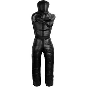 Aoneky 6ft Leather Unfilled Grappling Dummy - MMA Jiu Jitsu UFC Judo Standing Wrestling Dummy