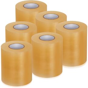 6 Rolls Wrestling Mat Tape Heavy Duty Carpet Tape PVC Rug Tape 7 Mil Carpet Tape for Carpet to Carpet Clear Carpet Seam Tape Seaming Cover Tape for Wrestling Grappling Exercise Mats