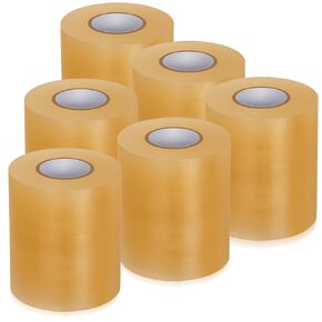 DRZHEAM 6 Rolls 4 inches x 108.3 ft Wrestling Mat Tape Heavy Duty Carpet Tape PVC Rug Tape 7 Mil Carpet Tape Great for Wrestling, Grappling, Exercise, and Gymnastics Floor - Clear