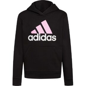 adidas Girls' Long Sleeve Graphic Fleece Hooded Pullover