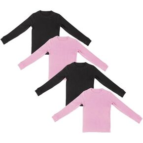 Andrew Scott Girl's Long Sleeve Thermal Underwear Top | Multi Pack