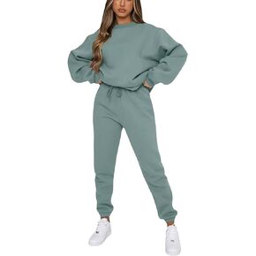 Alunzoem Jogger Sets for Women 2 Piece Sweatsuit Outfits Long Sleeve Pullover Sweatshirt Pants Set Tracksuit