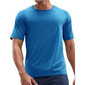 MIER Men's Dry Fit Workout T-Shirts Athletic Running Tee Short Sleeve Crew Neck Gym Tops, Polyester, Moisture Wicking