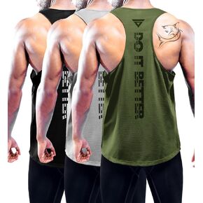 Men's 1, 3 or 5 Pack Y-Back Workout Tank Tops, Athletic Muscle Gym Tank Tops, Fitness Bodybuilding Sleeveless T-Shirts