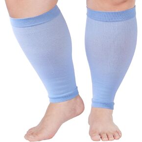 Abodhu Plus Size Compression Leg Sleeves for Women& Men 15-20mmHg Wide Calf Knee High Leg Sleeves