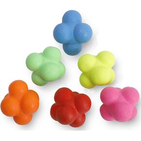Yaegoo 6 PCS Reaction Balls Rubber Reaction Bounce Balls for Hand-Eye Coordination, Agility & Speed Reflex Training