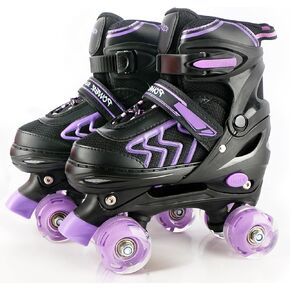 Adjustable Toddler Kids Roller Skates with Light Up Wheels for Boys Girls Beginners for Indoor Outdoor Sports
