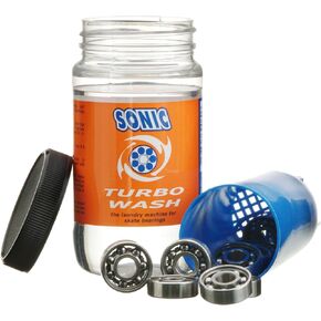 Turbo Wash, Complete Skate Bearing Cleaning Kit Includes 8 oz Citrus Cleaner, Inline Skates, Roller Skates, Skateboards, Patented, Made in USA